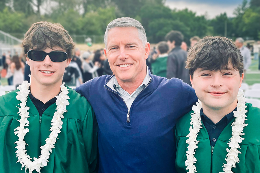 D.J. Tierney pictured with his sons.